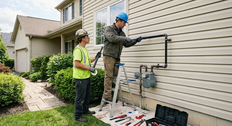 Fire Pit Gas Line Installation in Fredericksburg, VA