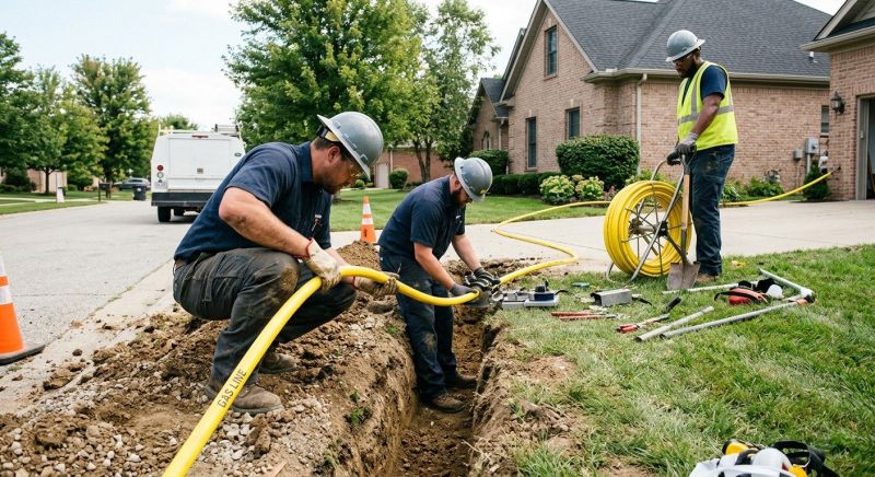 Gas Line Rerouting in Columbus, OH